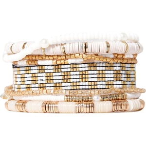 image:imageINK  ALLOY Mixed Beaded Bracelet Stack for Women Curated Boho Stackable Bracelet Set Handmade Jewelry for the Modern Bohemian