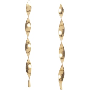 image:imageINKALLOY Boho Earrings for Women Piper Brass Twisted Metal Dangle Earrings Hypoallergenic Handmade Jewelry for the Modern Bohemian 3Inch L Gold