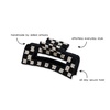 image:imageINKALLOY Beaded Hair Clips Lola Large Statement Boho Cute Claw Clips for Women Secure Hold for Thin amp Thick Hair Handmade Accessories for the Modern Bohemian 35Inches Multi Color CheckeredBlack  White Checkered
