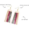 image:imageINKALLOY Beaded Earrings for Women Dangling Adaline Seed Bead Fringe Statement Boho Earrings Hypoallergenic Handmade Jewelry for the Modern Bohemian 325InchTwo Toned Multicolor