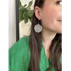 image:imageINKALLOY Dangle Earrings for Women Disc Earrings Gretchen Brass Metal Statement Earrings Hypoallergenic Handmade Jewelry for the Modern Bohemian 25Inch LSilver