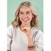 image:imageINK ALLOY Boho Beaded Earrings for Women Luna Seed Bead Scalloped Hoop Earrings Hypoallergenic Handmade Jewelry for the Modern Bohemian 15Inch LengthRed and Pink